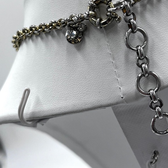 J. Crew Off White Faux Pearl Gold Tone Cluster Necklace Metal Spacers - Picture 8 of 11